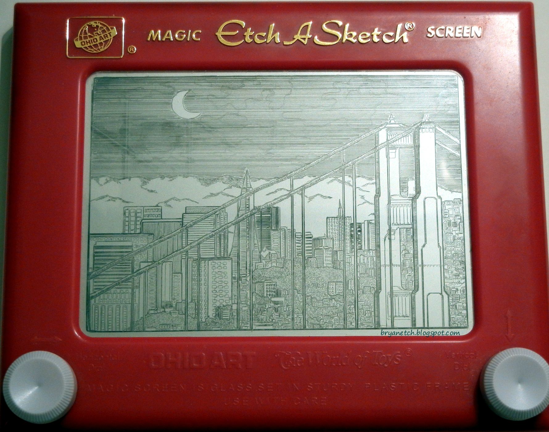 1780x1400 San Francisco On An Etch A Sketch - Elf Etch A Sketch