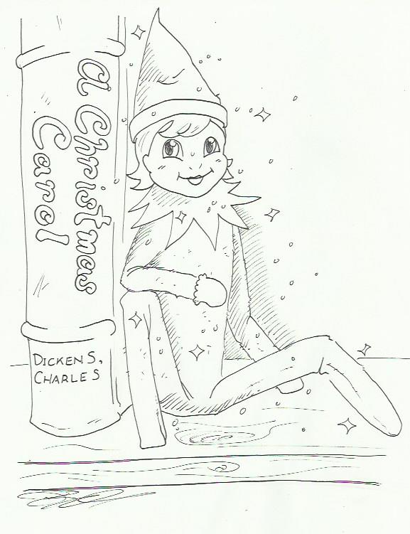 577x751 Elf On A Shelf By Therhinosden - Elf On The Shelf Sketch