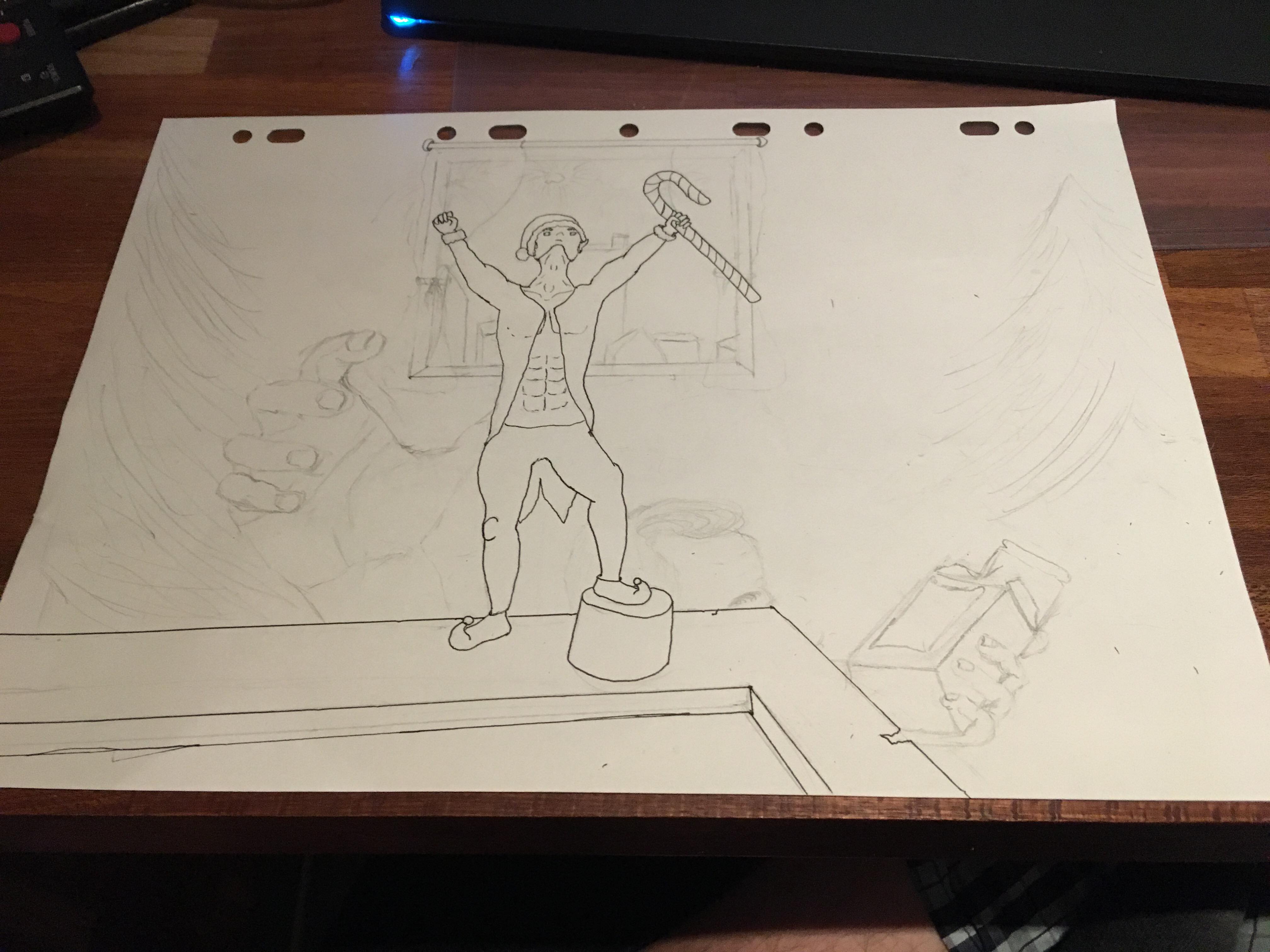 4032x3024 Sketch For Elf On The Shelf By Awkwardupdate On Newgrounds - Elf On The Shelf Sketch