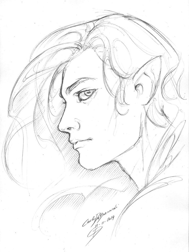 775x1031 Elf Sketch By Ruacharl - Elf Sketch