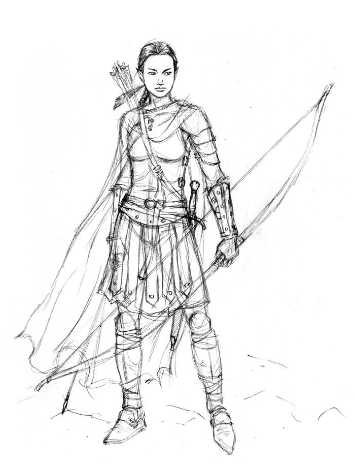 700x919 Armored Elf Sketch Sketches Sketches, Drawings And - Elf Sketch