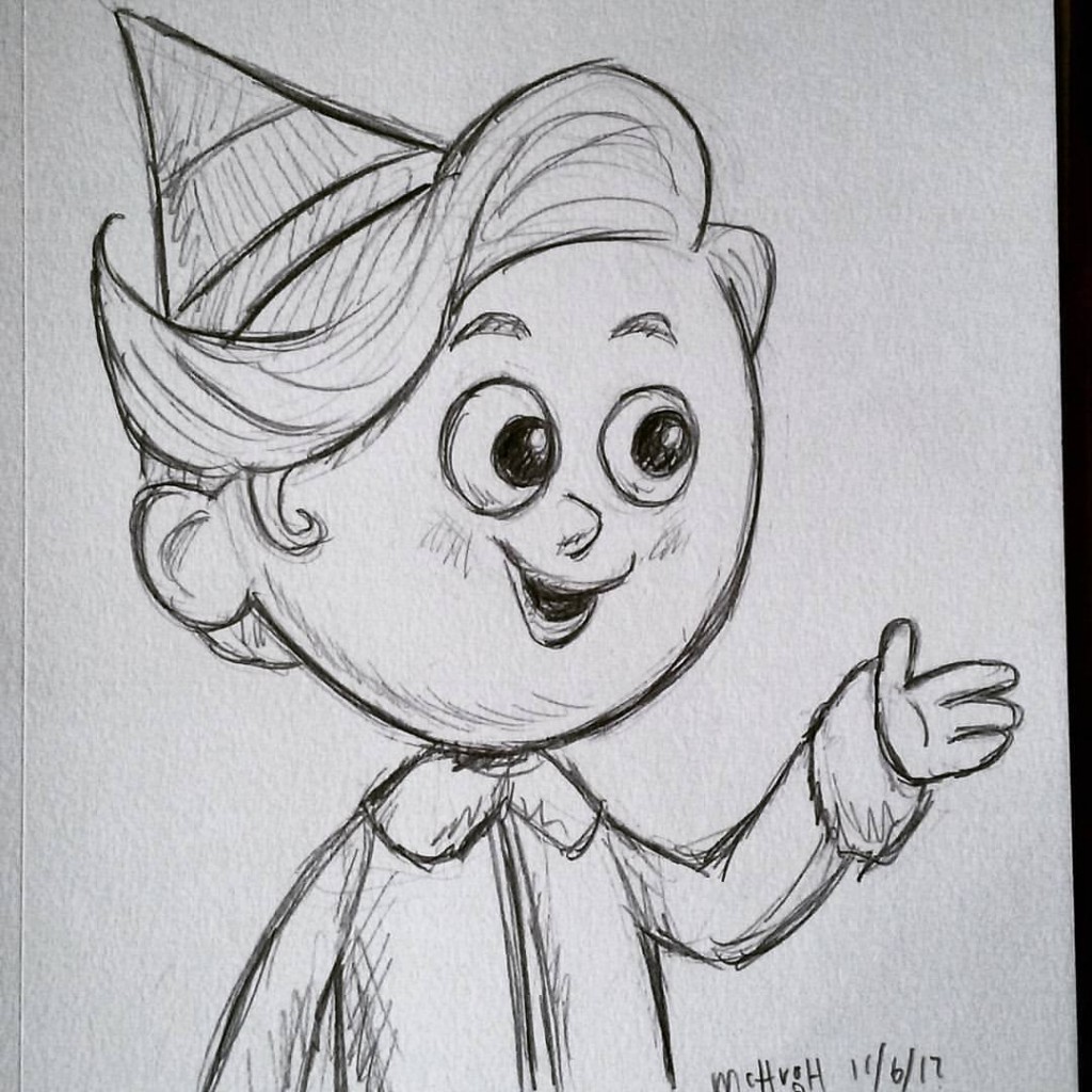 1024x1024 Hermey The Elf Sketch Mcillustrator - Elf Sketch