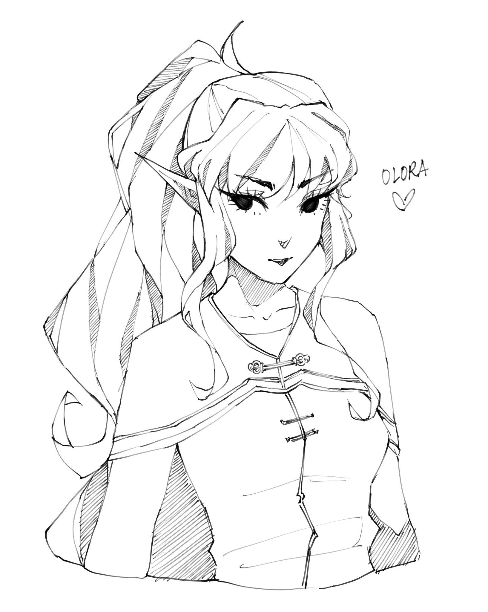 1634x2048 Rein Ore - Elf Sketch