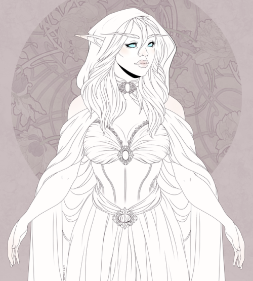 500x555 Elf Girl Drawing Tumblr - Elf Sketch