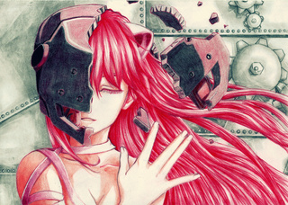 320x228 Had Fun Drawing Lucy From Elfen Lied In 2012. Reference Httpa - Elfen Lied Sketch