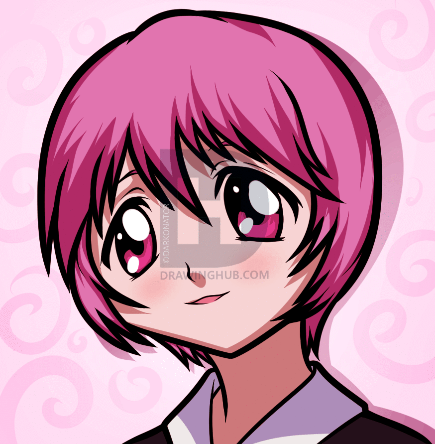 874x891 How To Draw Nana, Elfen Lied, Step By Step, Drawing Guide, By - Elfen Lied Sketch