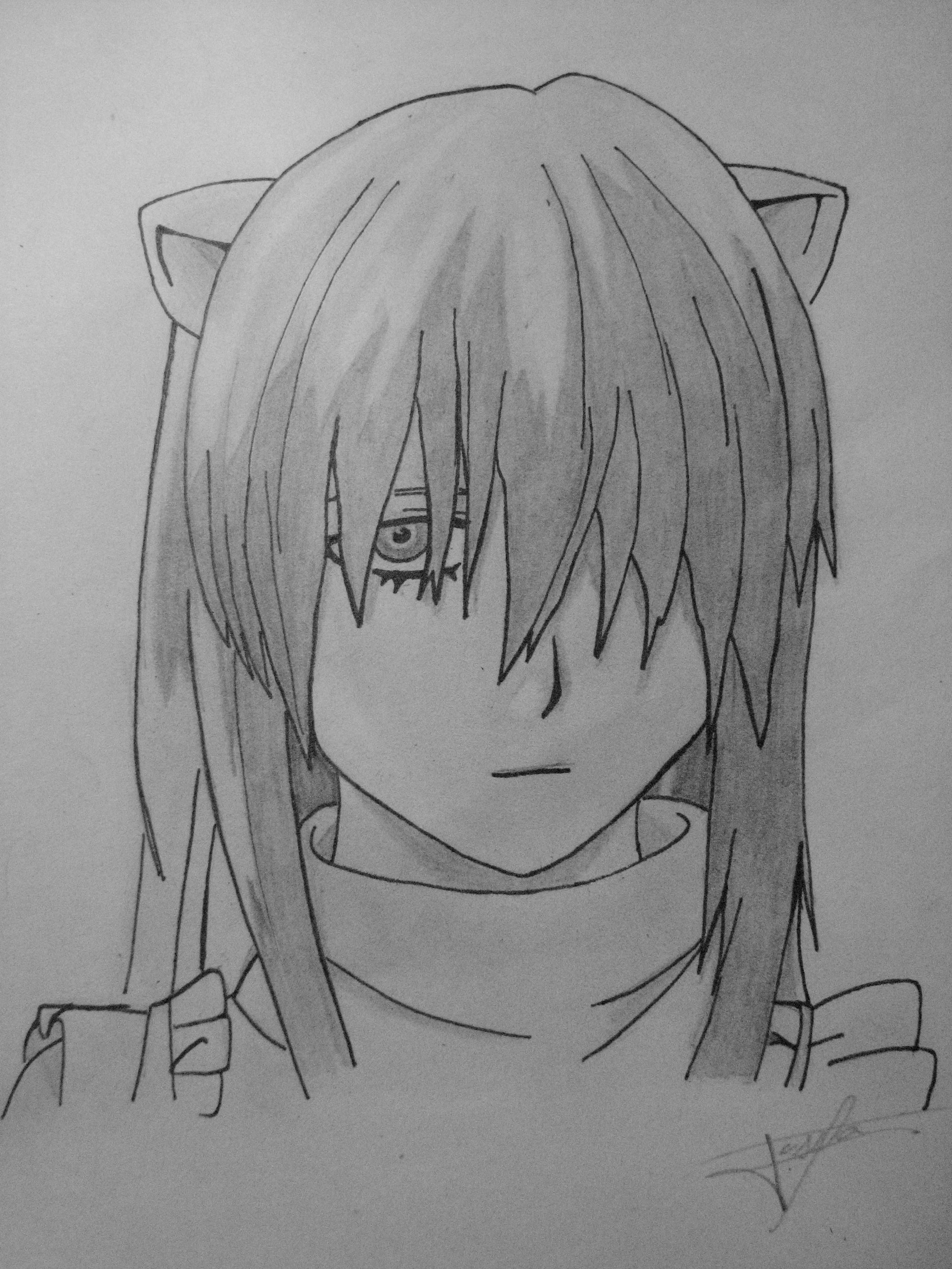 2112x2816 Lucy (Elfen Lied) Anime Drawing Draw, Drawing - Elfen Lied Sketch