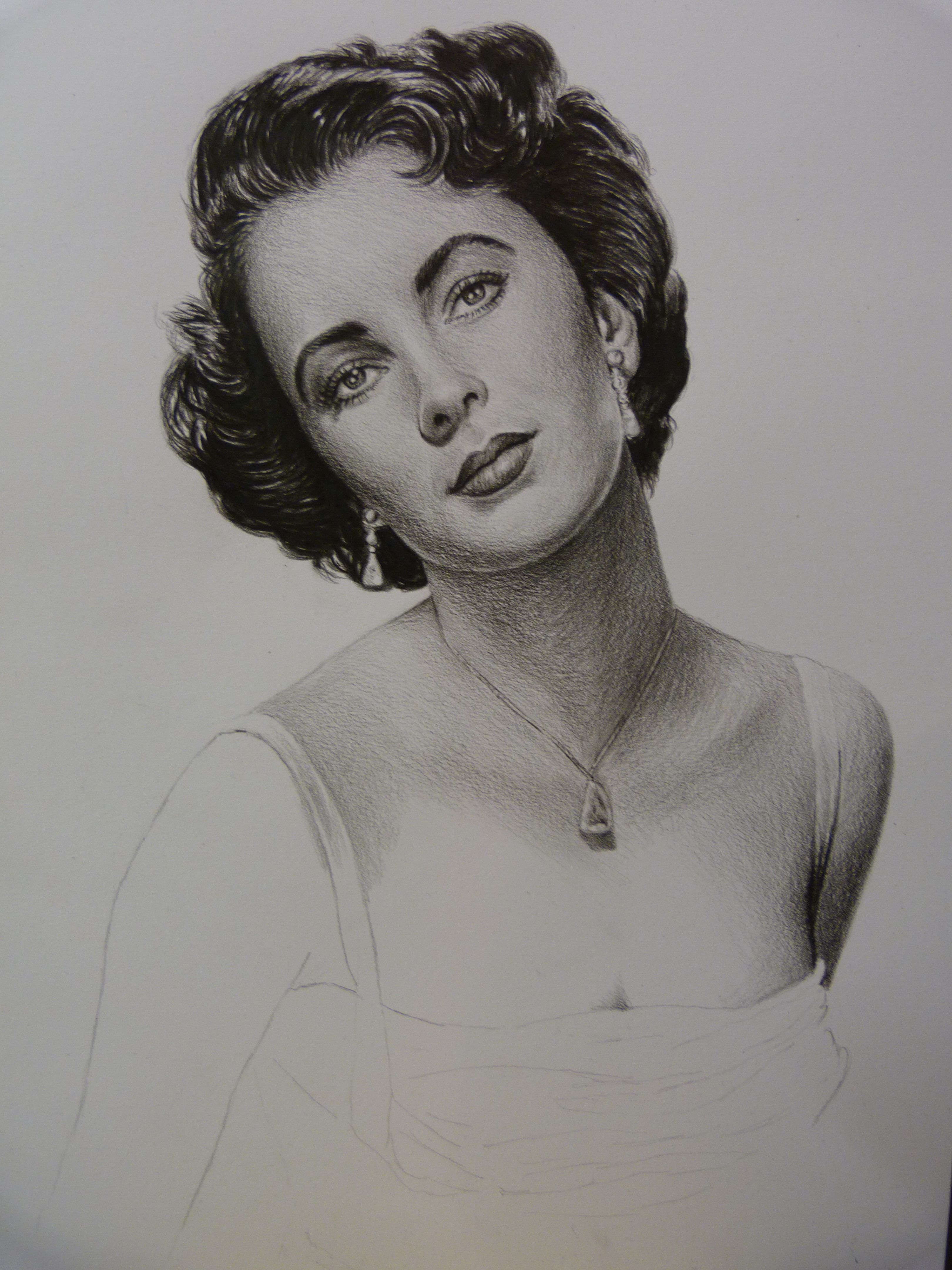 3240x4320 Elizabeth Taylor - Elizabeth Taylor Sketch