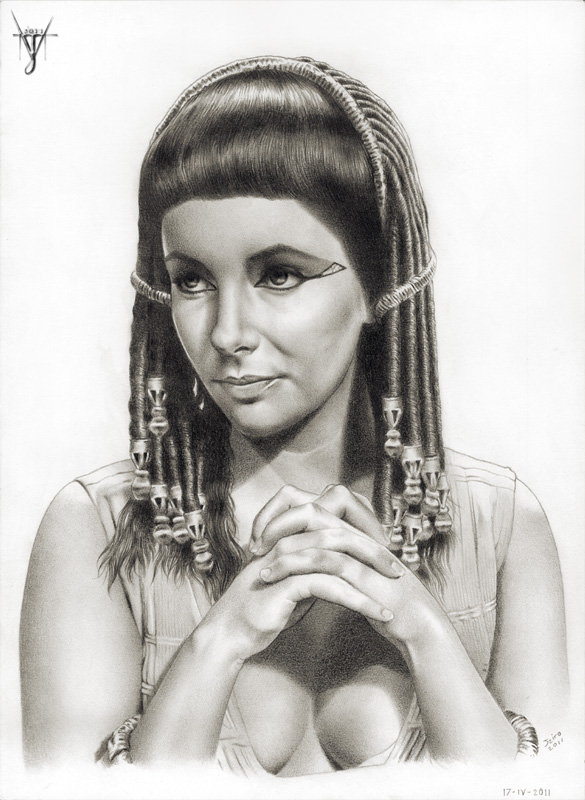 585x800 Jairo Valverde - Elizabeth Taylor Sketch