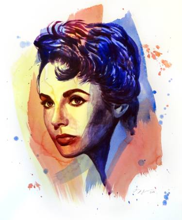 375x453 The Power Of Color - Elizabeth Taylor Sketch
