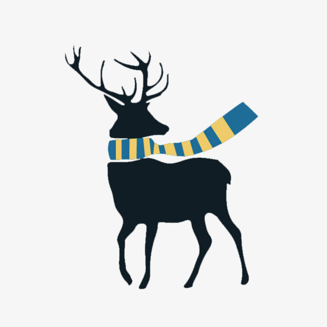 650x651 Elk Silhouette With A Scarf Material, Scarf, Elk, Sketch Png Image - Elk Sketch