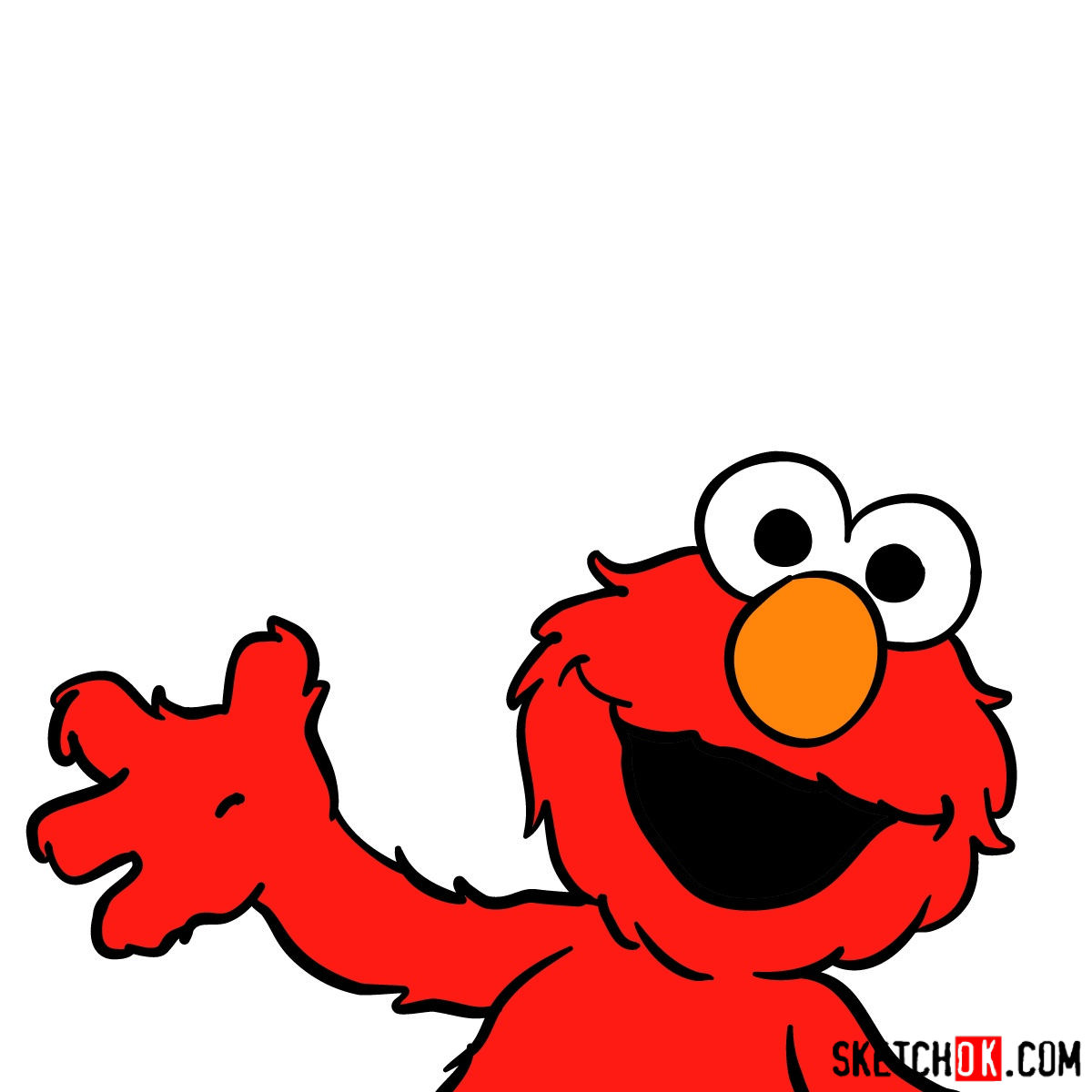 1200x1200 How To Draw Elmo The Sesame Street Show - Elmo Sketch