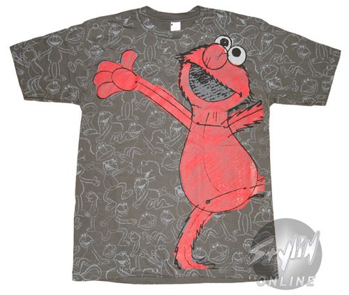 500x423 Sesame Street Elmo Sketch T Shirt - Elmo Sketch