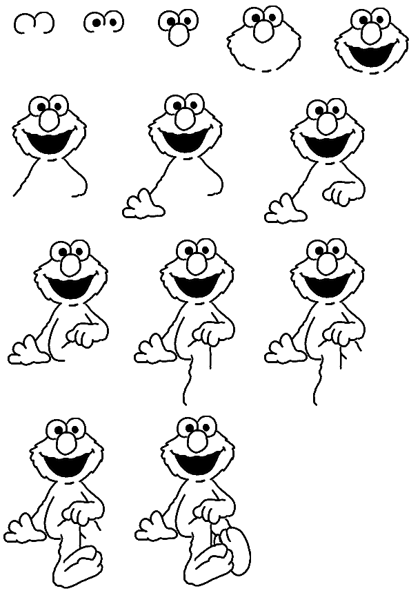609x856 How To Draw Elmo Elmo Party Drawings, Elmo And Art - Elmo Sketch
