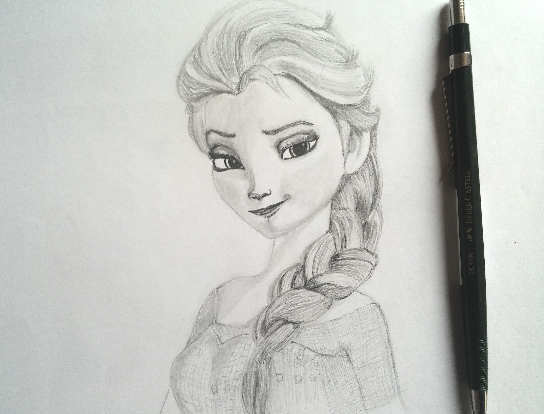 2187x1663 Dibujado A Elsa From (Speed Drawing Elsa From Frozen) - Elsa Frozen Sketch