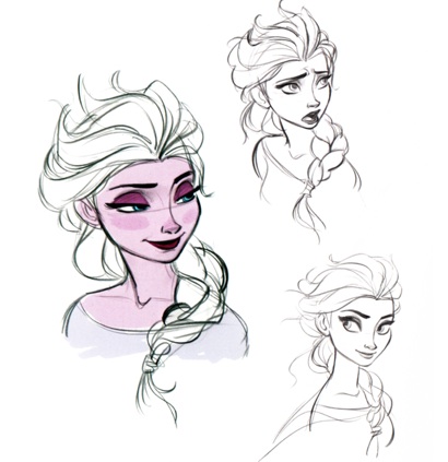 410x423 Frozen The 70 Year Journey To The Silver Screen - Elsa Frozen Sketch