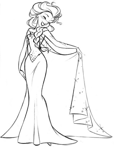 387x500 Frozen Immagini Elsa Sketch Hd Wallpaper And Background Foto - Elsa Frozen Sketch