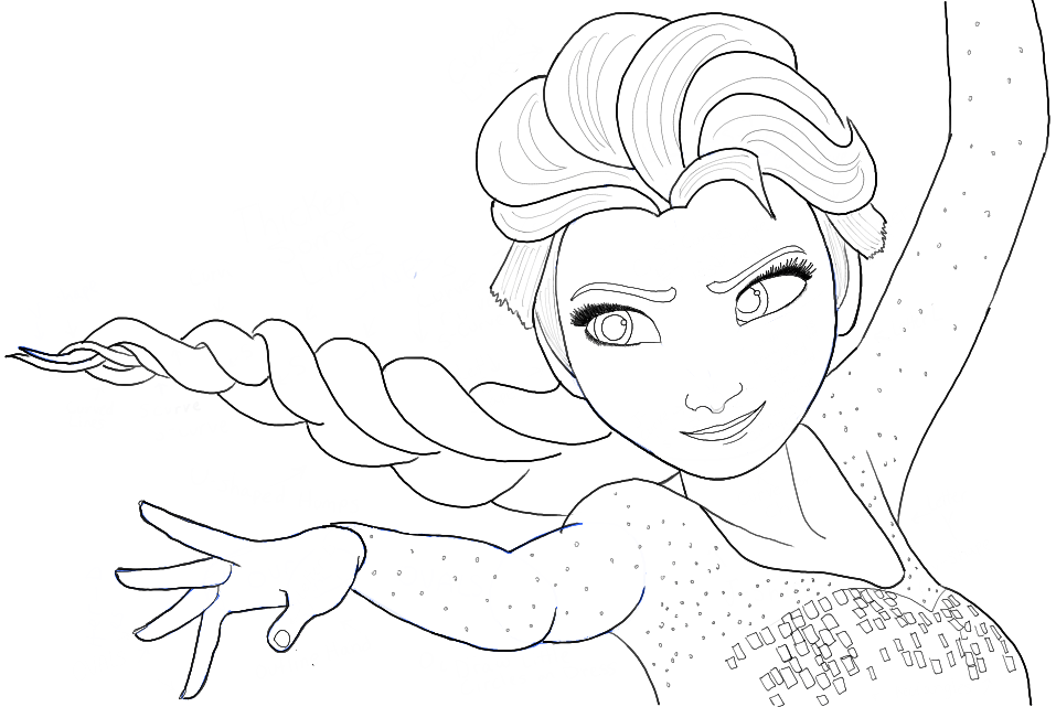 957x641 How To Draw Elsa From Frozen With Easy Step By Step Drawing - Elsa Frozen Sketch