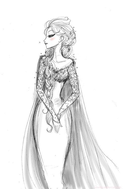 488x750 Drawn Frozen Original - Elsa Frozen Sketch