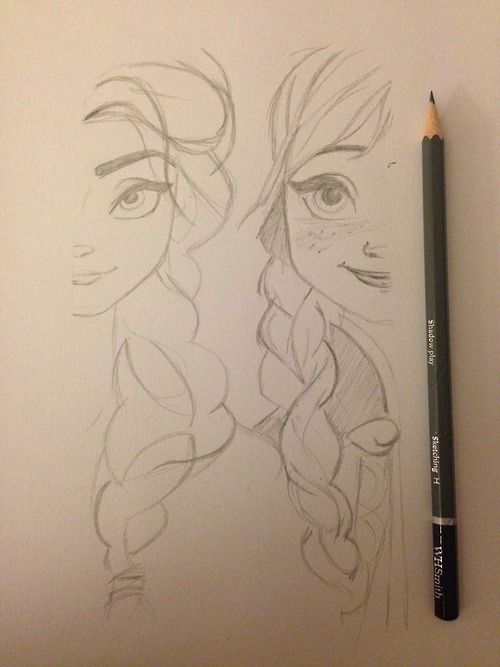 500x667 Elsa Anna Pencil Sketch Disney Elsa Anna, Elsa And - Elsa Pencil Sketch