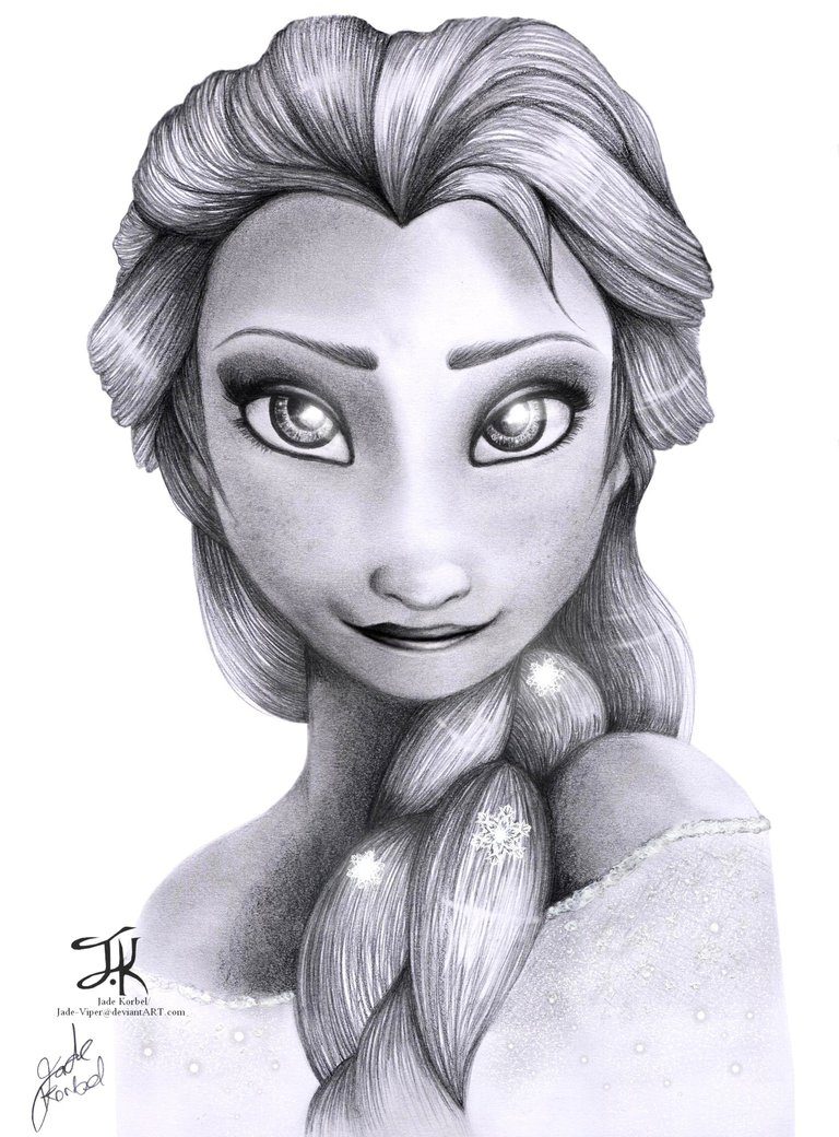 Elsa Pencil Sketch at Explore collection of Elsa