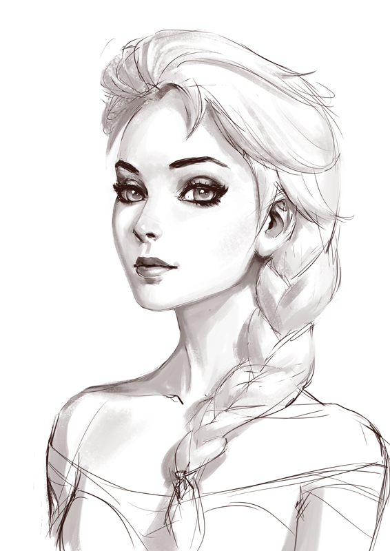 566x800 Elsa Sketch By Roggles - Elsa Sketch