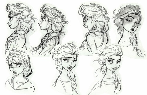 500x324 Elsa Sketches 4 Discovered By @naebabe16 On We Heart It - Elsa Sketch