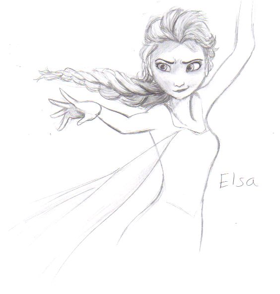 564x592 Elsa Sketch By Dari Draws - Elsa Sketch