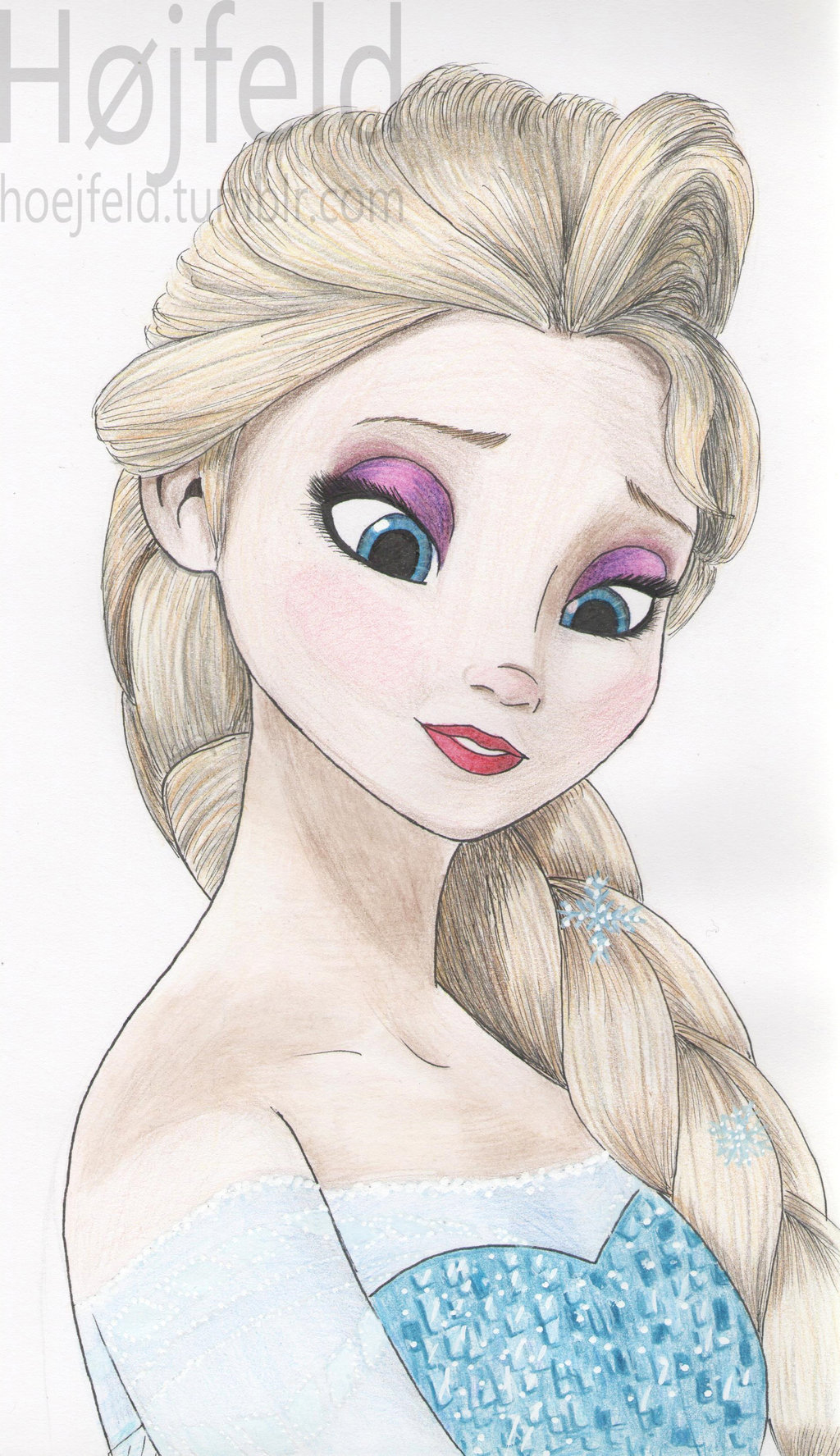1024x1775 Elsa Sketch By Hoejfeld (From Rfrozen) Queenelsa - Elsa Sketch
