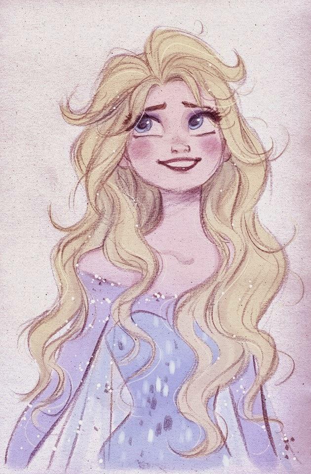 630x960 Elsa With Her Hair Down Frozen Know Your Meme - Elsa Sketch