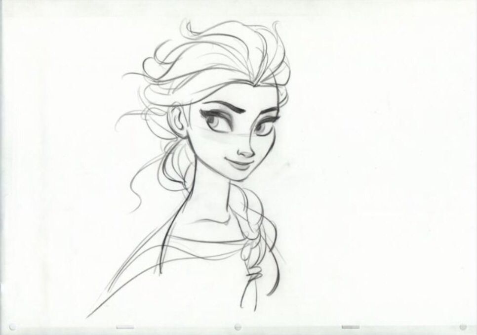 966x678 Frozen - Elsa Sketch