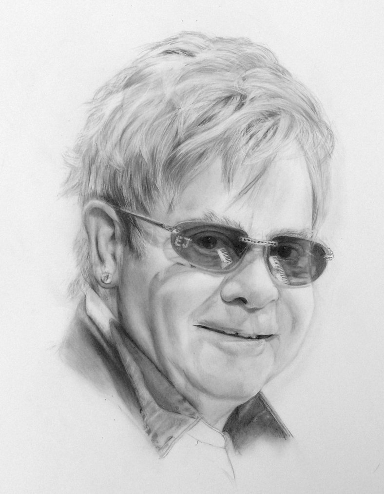 788x1013 Elton John By Akalinz - Elton John Sketch