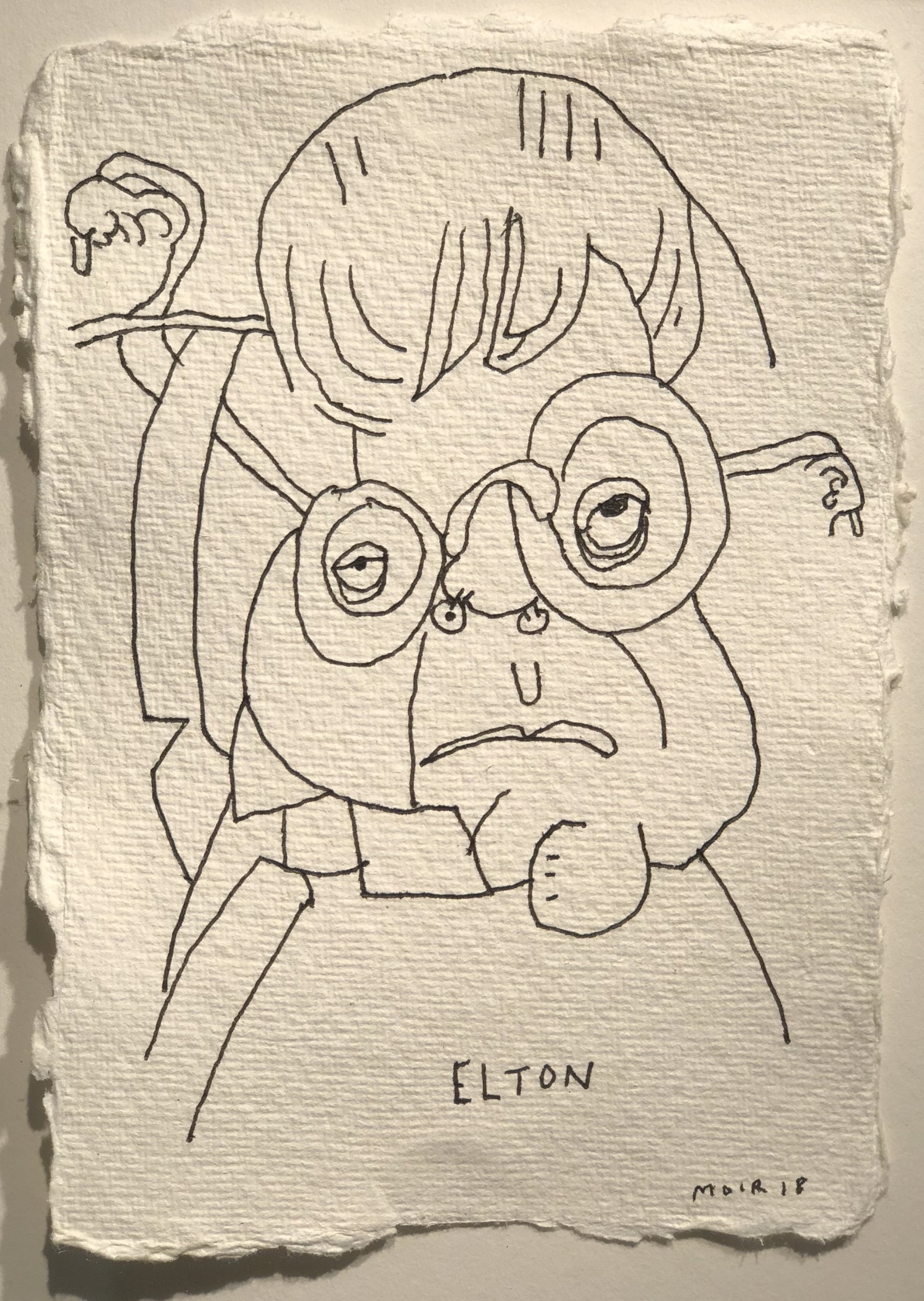 1706x2400 Jim Moir, Elton John, 2018 200 Drawings By Jim Moir Grosvenor - Elton John Sketch