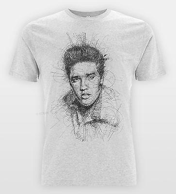 363x400 Elvis Presley Sketch T Shirt Art Drawing Legend Music Tee Retro - Elvis Presley Sketch