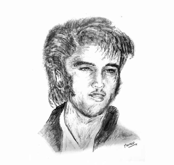 720x683 Elvis Presley Sketch By The Art Guy23 - Elvis Presley Sketch
