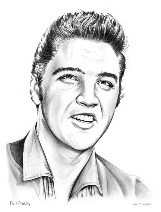 534x700 Elvis Presley Pencil Sketch. Celebrity Fan Art - Elvis Sketch