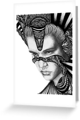 277x415 Elvis Presley Sketch And Doodle Greeting Cards By Iamthenumber23 - Elvis Sketch