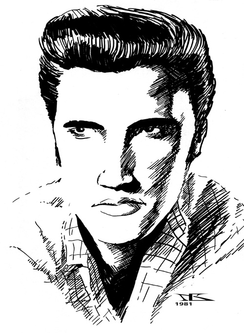 Elvis Sketch at PaintingValley.com | Explore collection of Elvis Sketch