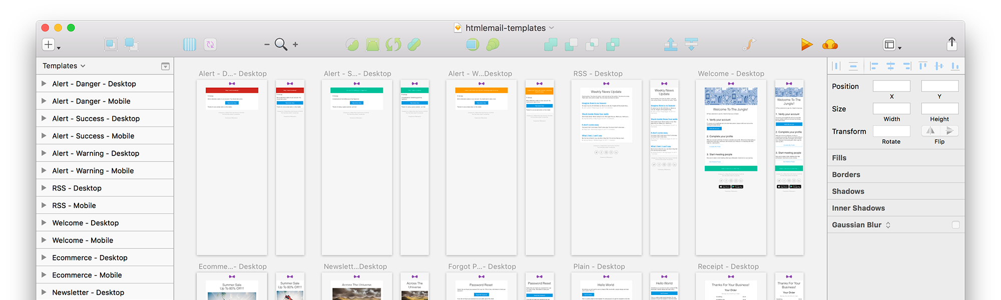 2000x600 Email Template Design System And Ui Kit For Sketch - Email Sketch