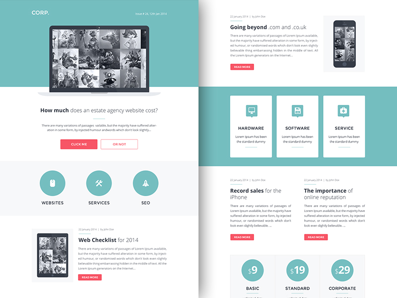 800x600 Rocketway Email Templates Sketch Freebie - Email Sketch