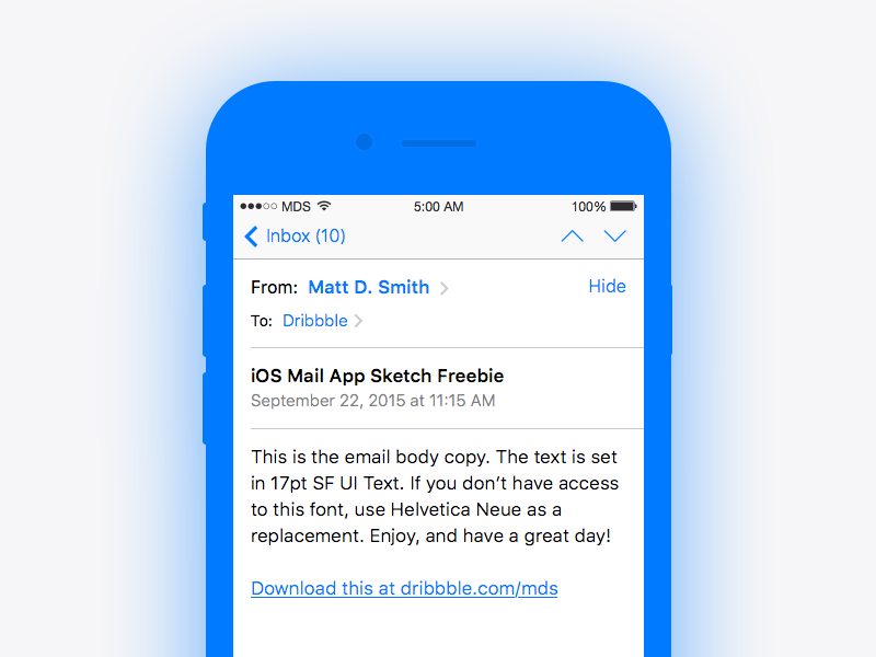 800x600 Ios Mail App - Email Sketch