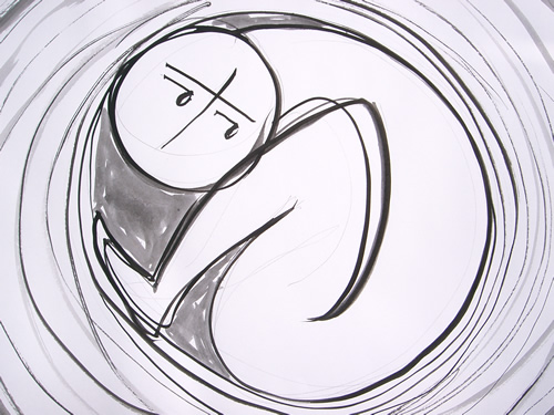 500x375 Pea J. Restall - Embryo Sketch