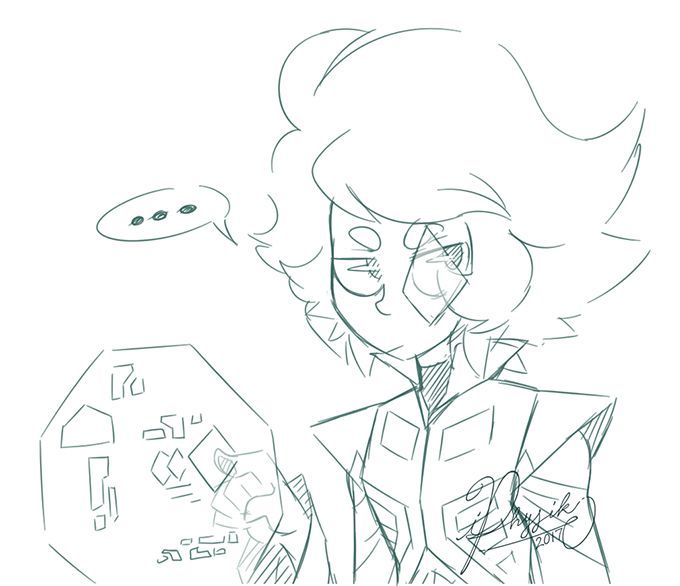 680x586 Emerald Is Unimpressed With Someone Sketch Steven Universe Amino - Emerald Sketch