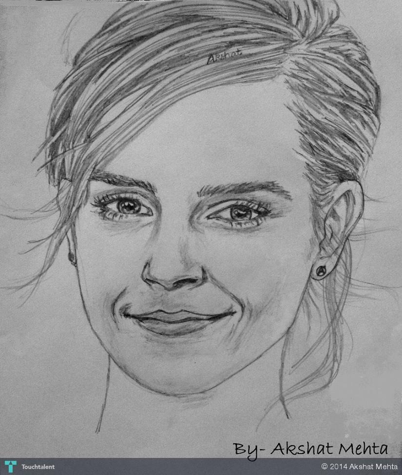 825x975 Emma Watson Sketch Touchtalent - Emma Watson Sketch