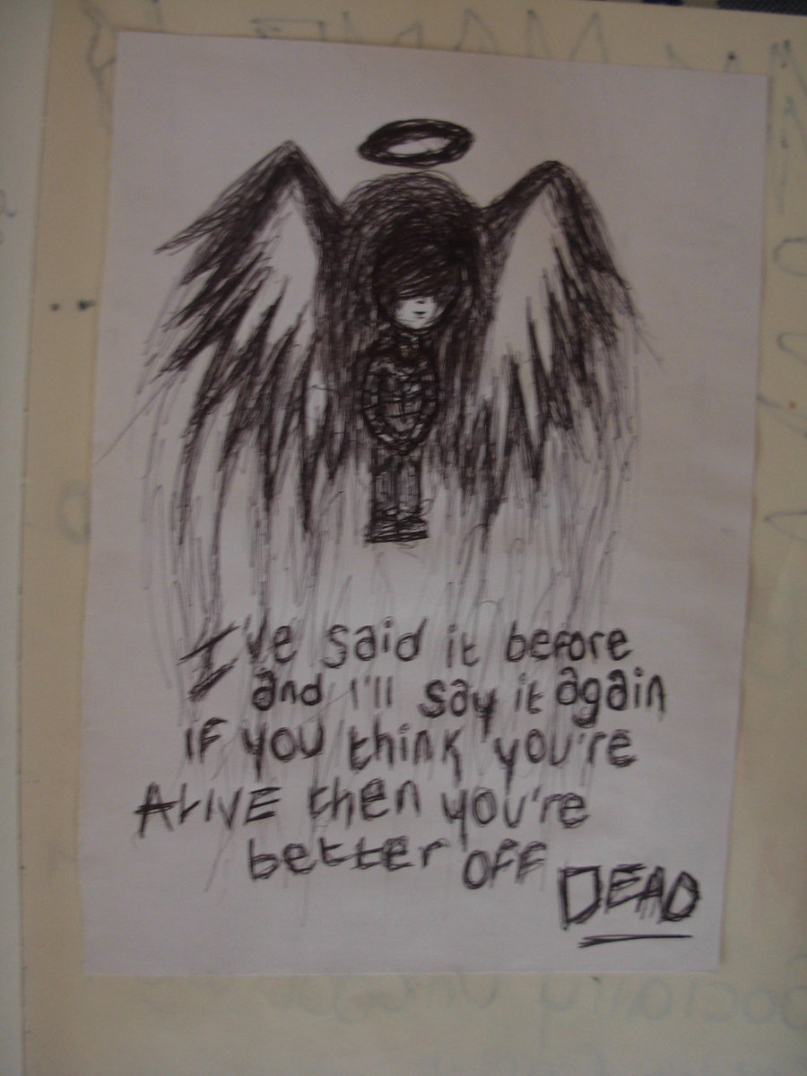 900x1200 Emo Angel Art Drawing Skill - Emo Angel Sketch