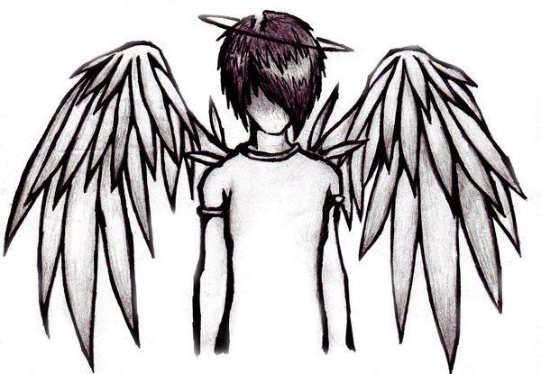 600x415 Emo Angel Drawings How To Draw Art, Drawings And - Emo Angel Sketch