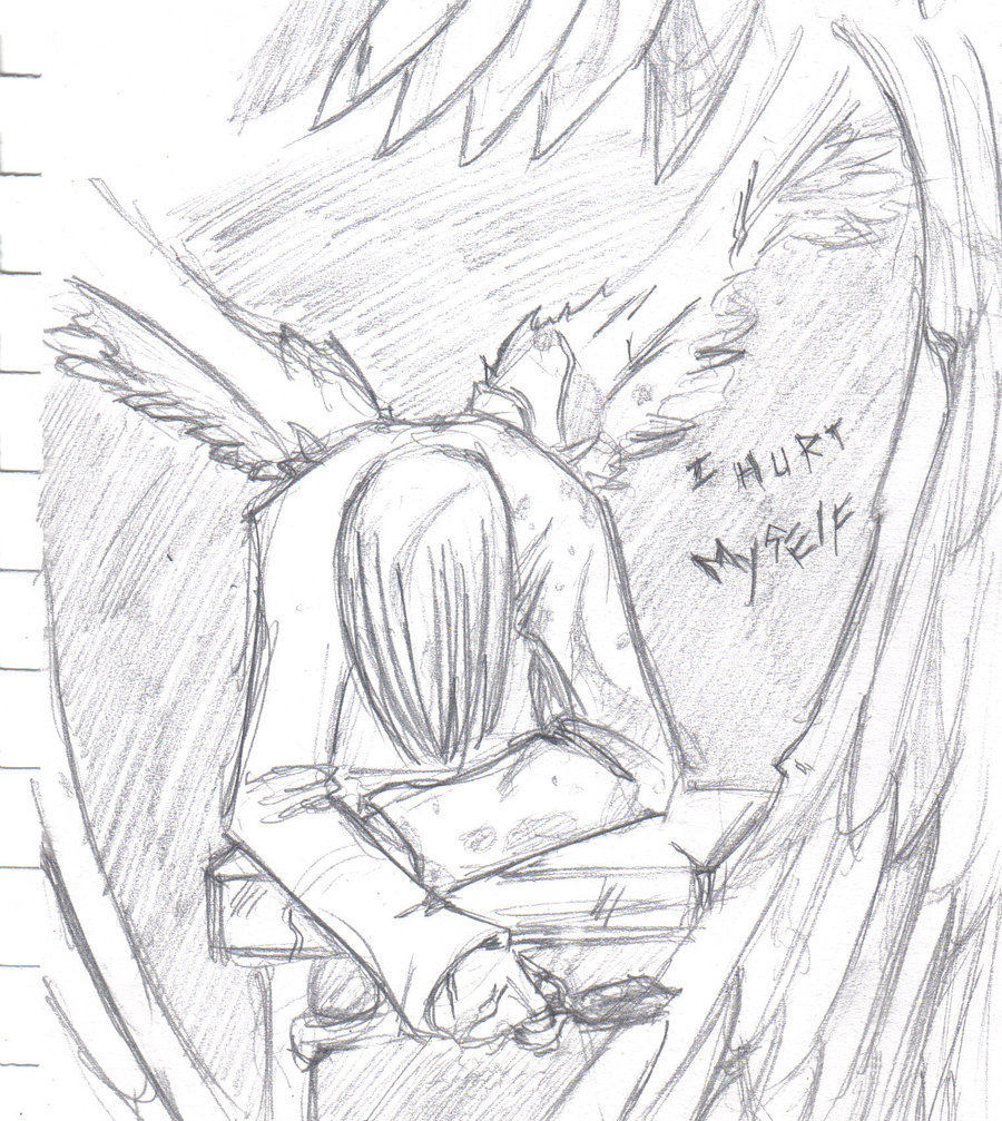 900x1007 Emo Angel By Crashlegacy - Emo Angel Sketch