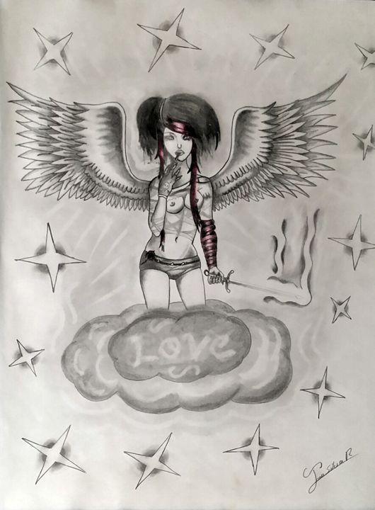 530x720 Emo Angel - Emo Angel Sketch