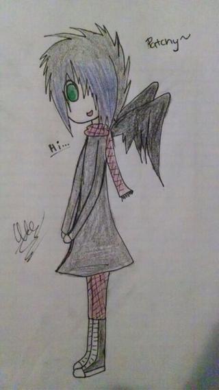 320x568 Patchy San - Emo Angel Sketch