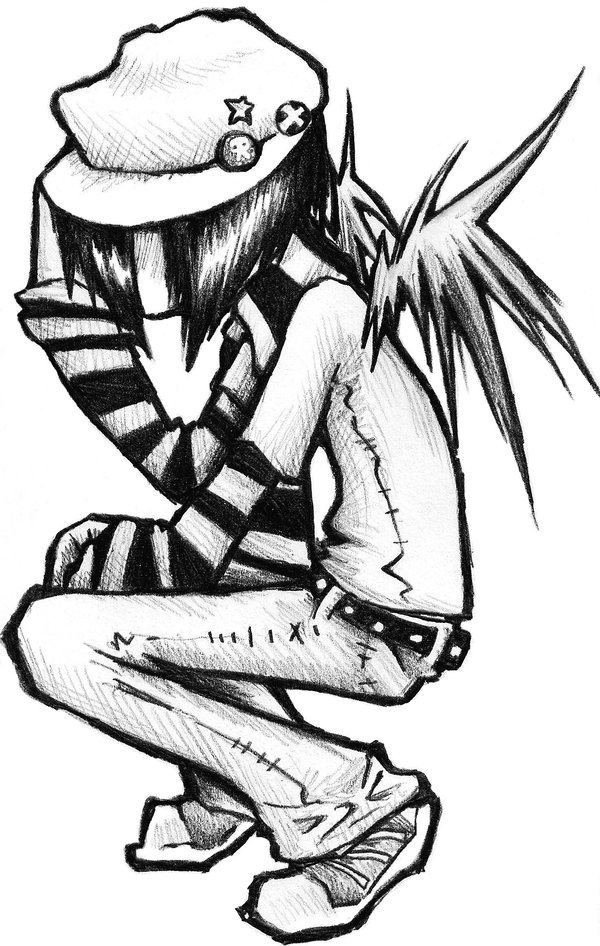 600x946 Return Of Emo Angel Boy. By Skissored - Emo Angel Sketch
